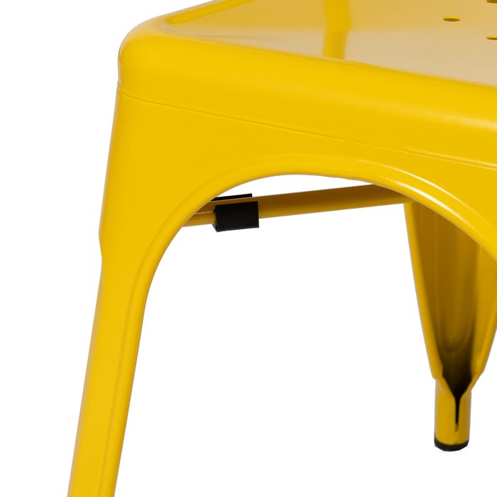 Silla Amarillo Metal Dallas Industrial 45 X 52,50 X 85 Cm