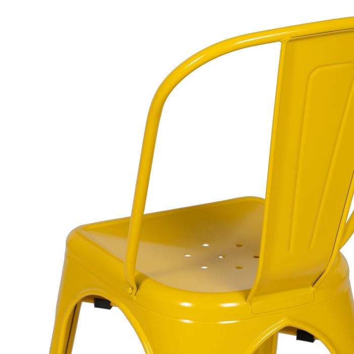 Silla Amarillo Metal Dallas Industrial 45 X 52,50 X 85 Cm