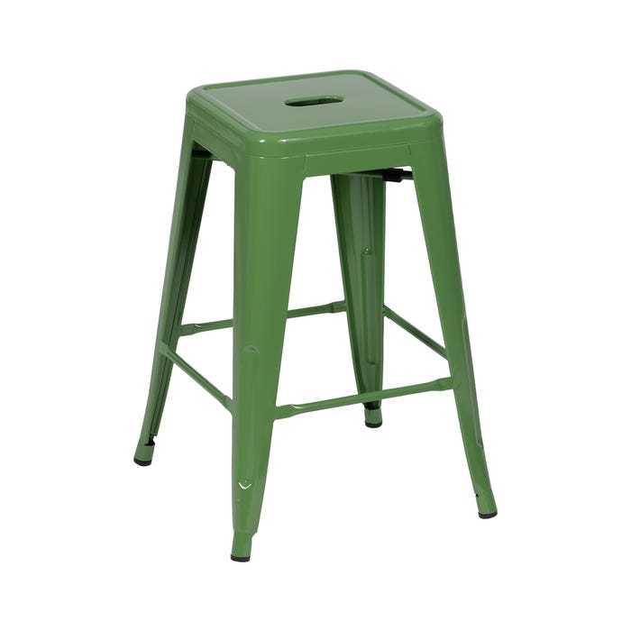 Banco de Metal Verde Dallas Industrial 42 X 42 X 61,20 Cm