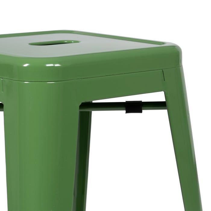 Green Metal Stool Dallas Industrial 42 X 42 X 61.20 Cm