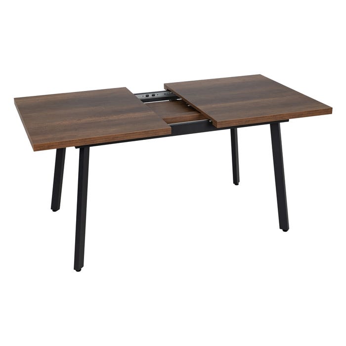 Mesa extensível de metal e madeira marrom Pax 138 x 85 x 76 cm