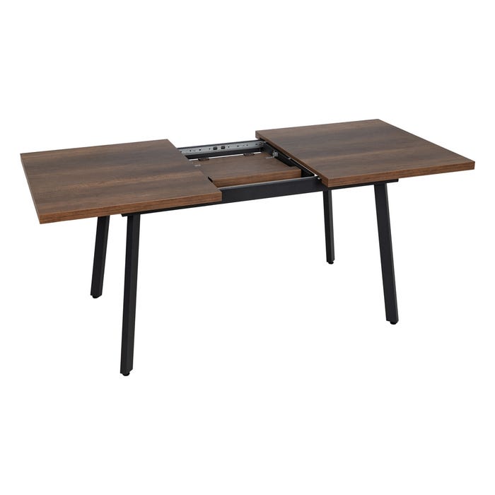 Mesa extensível de metal e madeira marrom Pax 138 x 85 x 76 cm