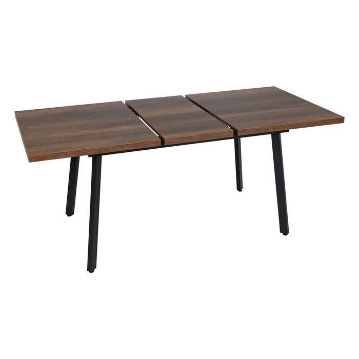 Mesa extensível de metal e madeira marrom Pax 138 x 85 x 76 cm