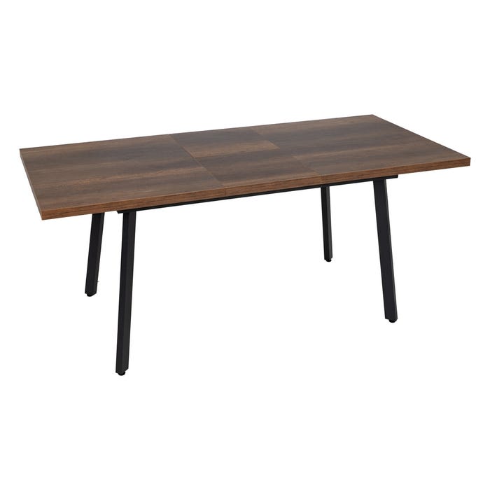 Mesa extensível de metal e madeira marrom Pax 138 x 85 x 76 cm