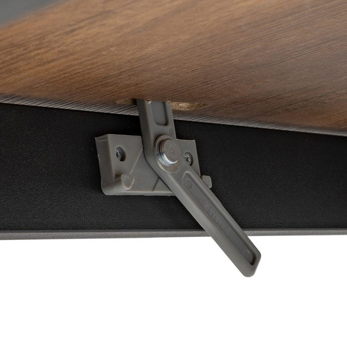 Mesa extensível de metal e madeira marrom Pax 138 x 85 x 76 cm