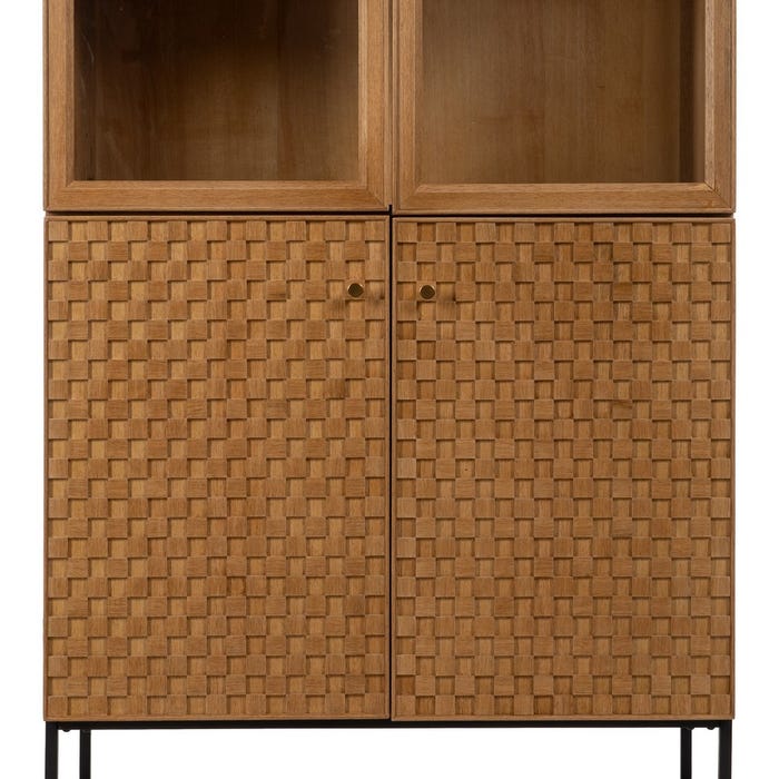 Vitrine de madeira natural Dm 84,50 x 42,50 x 198 cm