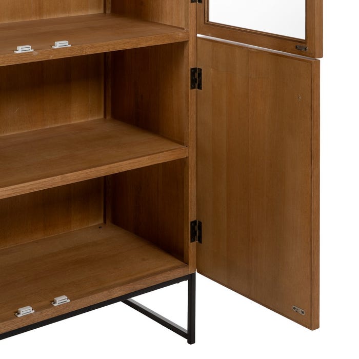 Vitrine de madeira natural Dm 84,50 x 42,50 x 198 cm