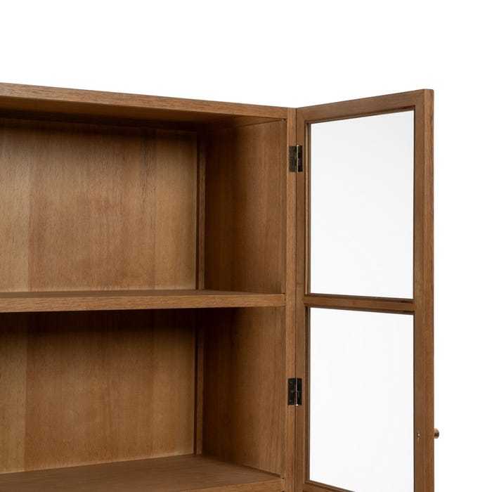 Vitrine de madeira natural Dm 84,50 x 42,50 x 198 cm