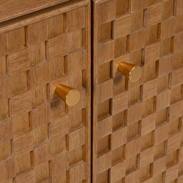 Vitrine de madeira natural Dm 84,50 x 42,50 x 198 cm