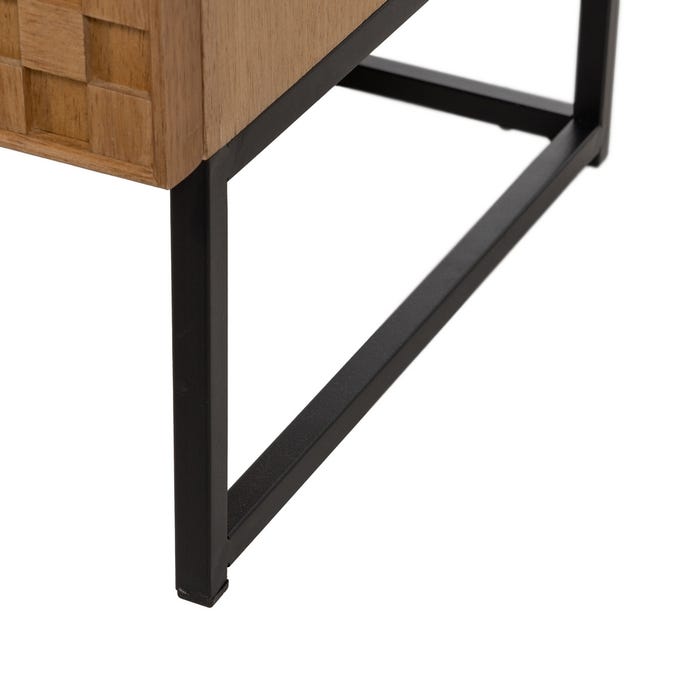 Vitrine de madeira natural Dm 84,50 x 42,50 x 198 cm