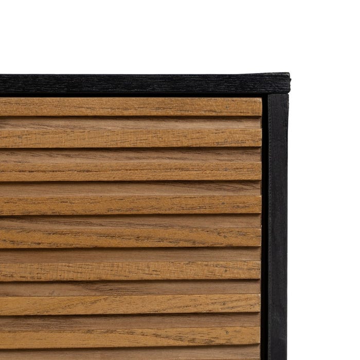 Cómoda Negro-Natural Dm-Madera 104 X 40 X 81,50 Cm