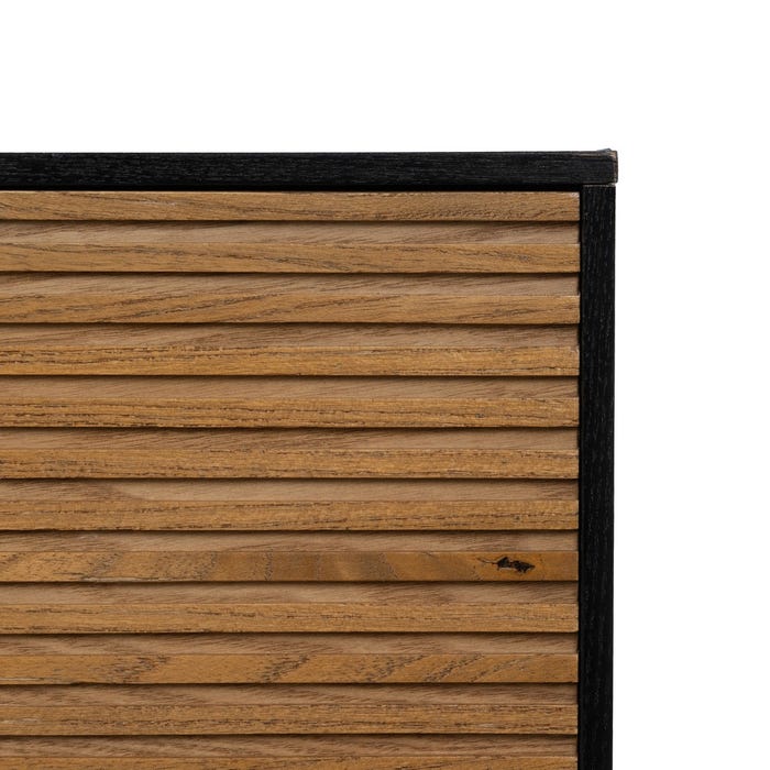 Aparador Negro-Natural Dm-Madera 164 X 40 X 75 Cm