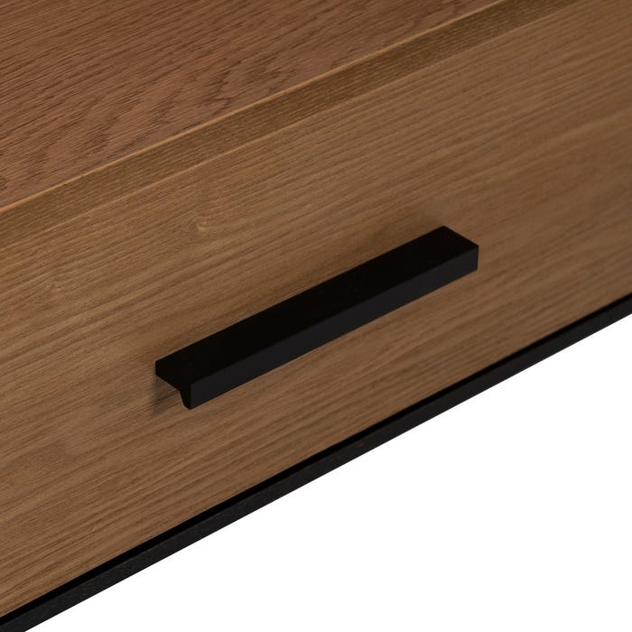 Móvel de TV em madeira DM preto-natural 154 x 40 x 44 cm