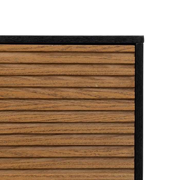 Móvel de TV em madeira DM preto-natural 154 x 40 x 44 cm