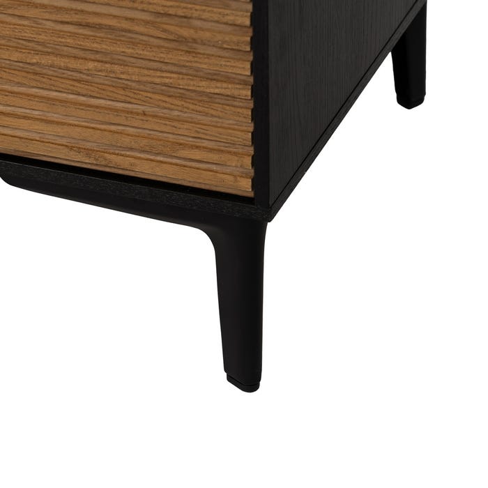 Móvel de TV em madeira DM preto-natural 154 x 40 x 44 cm