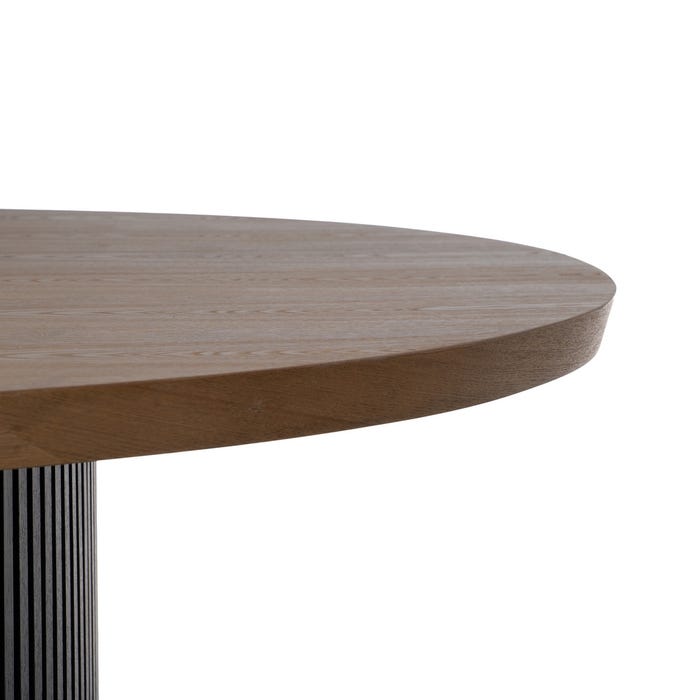 Mesa de Jantar Preto-Natural Dm-Madeira 220 X 113 X 75 Cm