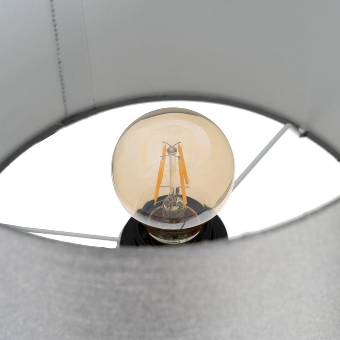 Lámpara Mesa Oro-Blanco Metal-Mármol 25 X 25 X 61 Cm