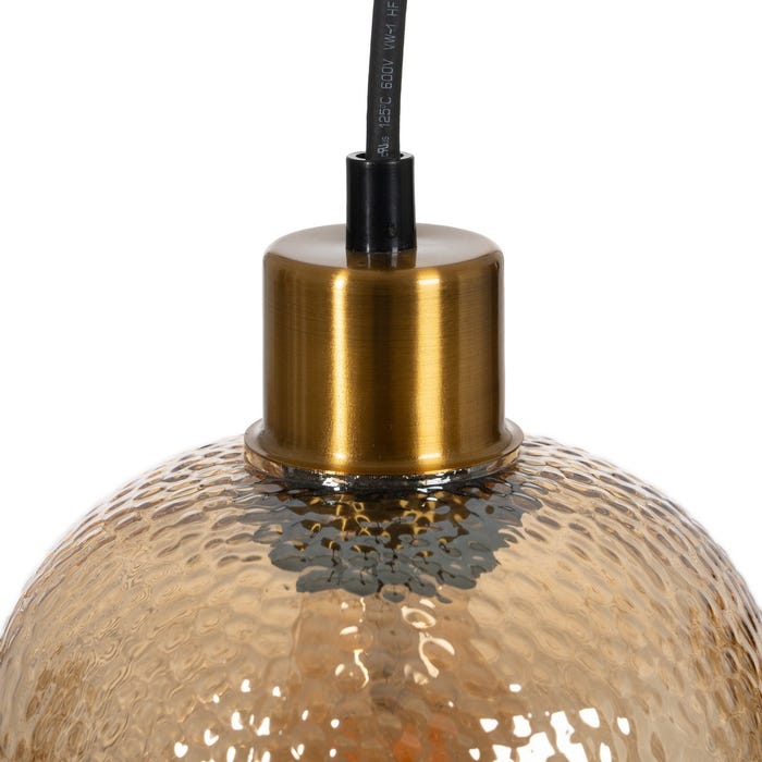 Lámpara Techo Caramelo Metal-Cristal 16 X 16 X 21,50 Cm