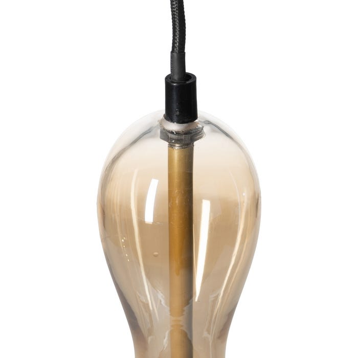 Lámpara Techo Caramelo Metal-Cristal 16 X 16 X 34 Cm