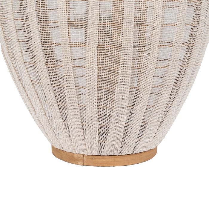 Lanterna de vela de bambu bege natural 36 x 36 x 56 cm