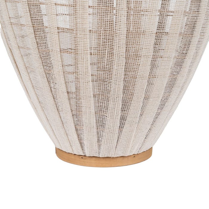 Farol Portavelas Natural-Beige Bambú 38 X 38 X 70 Cm