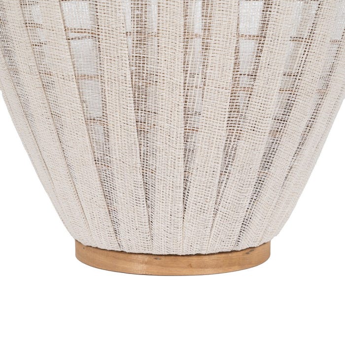 Farol Portavelas Natural-Beige Bambú 40 X 40 X 83 Cm