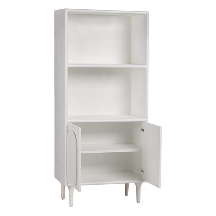 White DM-Wood Bookcase 80 X 40 X 175 Cm