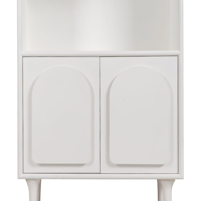 White DM-Wood Bookcase 80 X 40 X 175 Cm