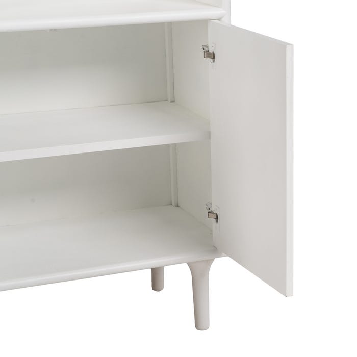 White DM-Wood Bookcase 80 X 40 X 175 Cm