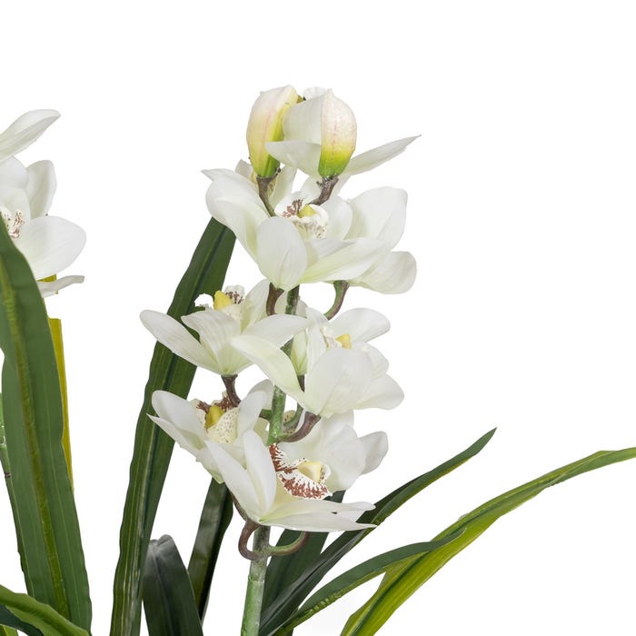 Planta Orquídea Verde-Blanco Polietileno 100 Cm