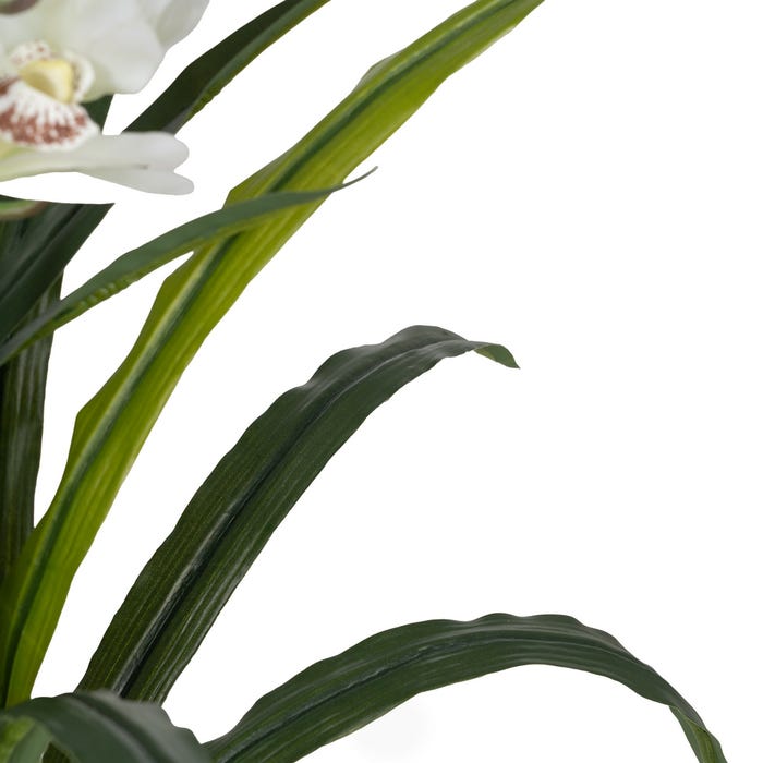 Planta de orquídea de polietileno verde-branco 100 cm