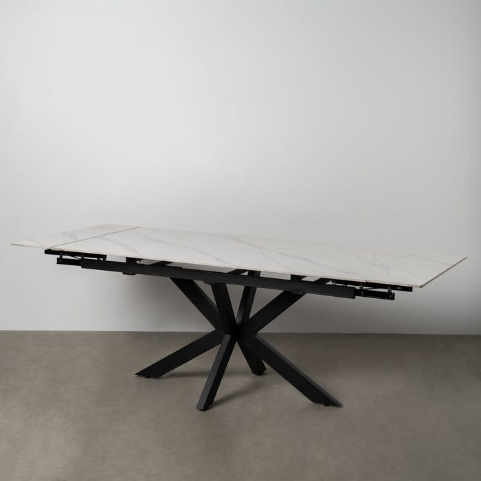 Mesa Extensível Branco-Preto 170 X 90 X 76 Cm