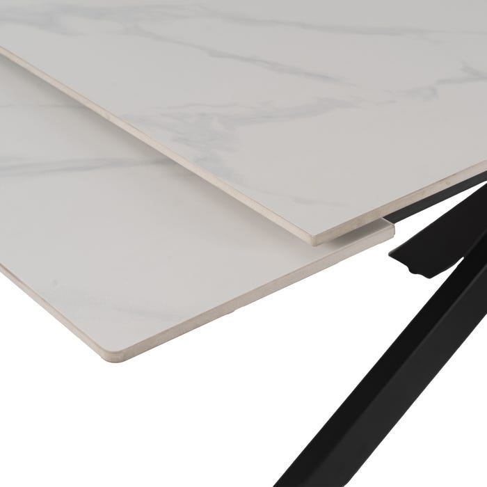 Mesa Extensível Branco-Preto 170 X 90 X 76 Cm