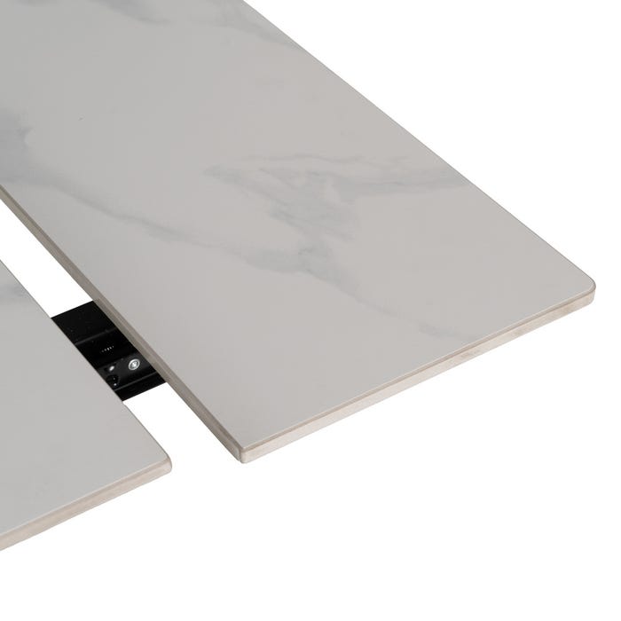 Mesa Extensível Branco-Preto 170 X 90 X 76 Cm