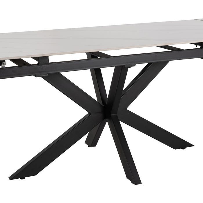 Mesa Extensível Branco-Preto 170 X 90 X 76 Cm