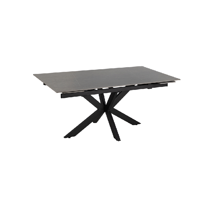 Mesa extensível cinza-preta 170 x 90 x 76 cm