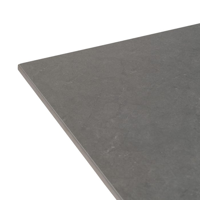 Mesa extensível cinza-preta 170 x 90 x 76 cm