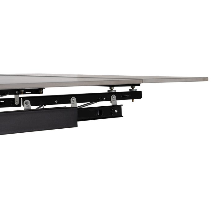 Mesa extensível cinza-preta 170 x 90 x 76 cm