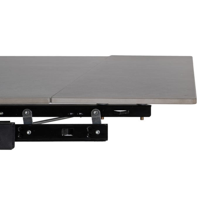 Mesa extensível cinza-preta 170 x 90 x 76 cm