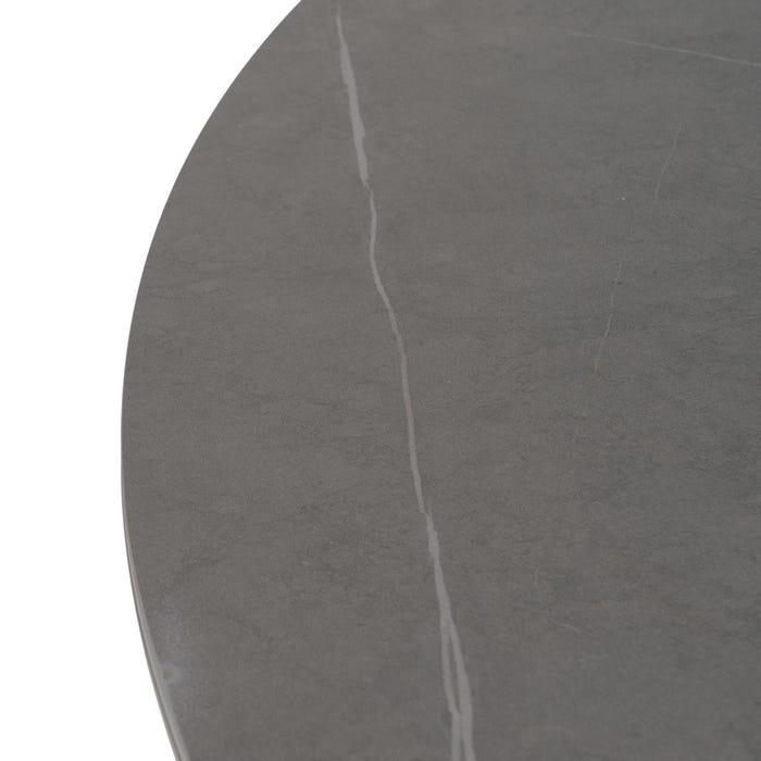 Mesa extensível cinza-preta 120 x 120 x 75 cm