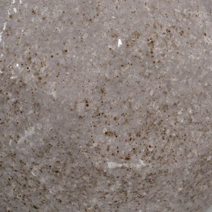 Decoração de vaso de cerâmica cinza 25 x 25 x 20 cm