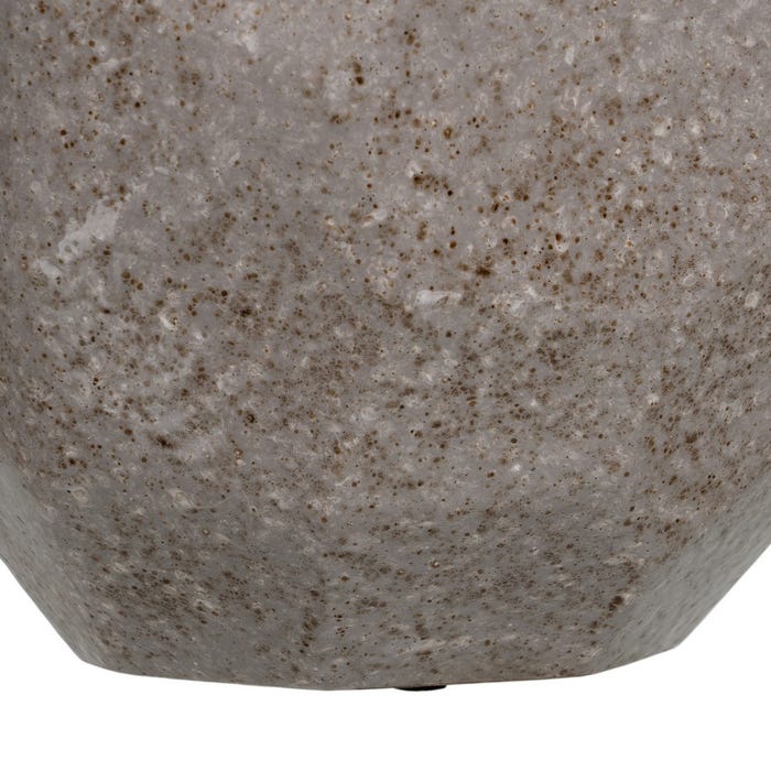 Decoração de vaso de cerâmica cinza 25 x 25 x 20 cm