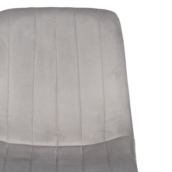 Silla Gris Claro Terciopelo Contract 45 X 51 X 88,50 Cm