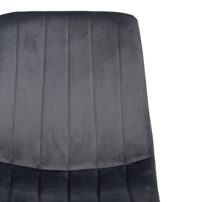 Silla Gris Terciopelo Contract 45 X 51 X 88,50 Cm