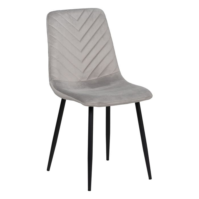 Light Grey Velvet Contract Chair 45 X 51 X 88.50 Cm