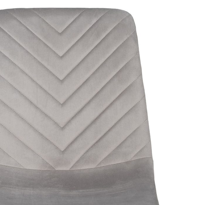 Silla Gris Claro Terciopelo Contract 45 X 51 X 88,50 Cm