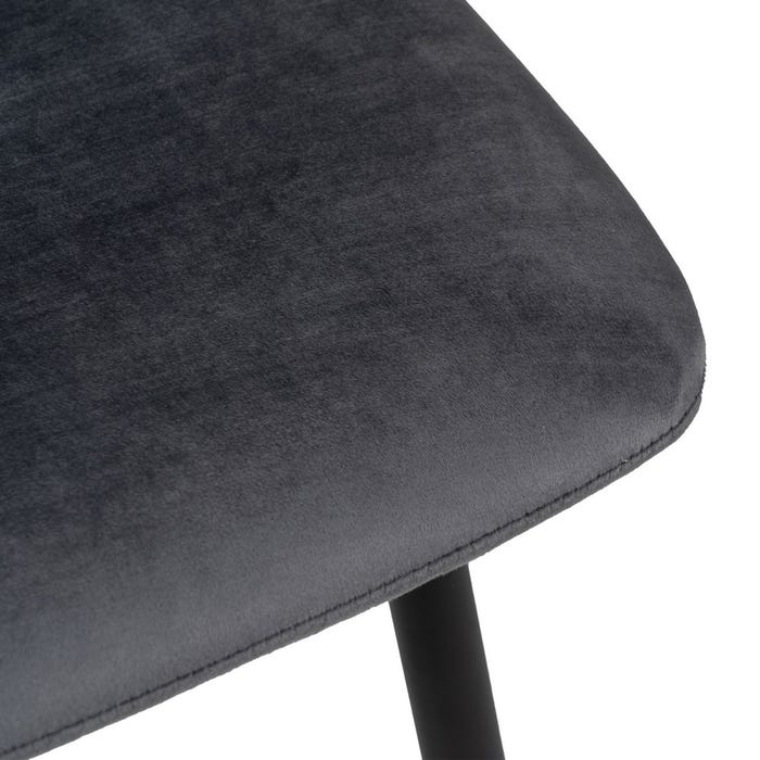 Silla Gris Terciopelo Contract 45 X 51 X 88,50 Cm