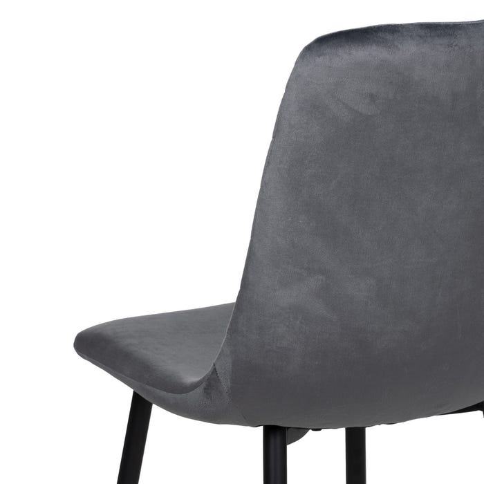 Silla Gris Terciopelo Contract 45 X 51 X 88,50 Cm