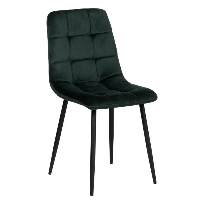 Dark Green Velvet Contract Chair 45 X 51 X 88.50 Cm