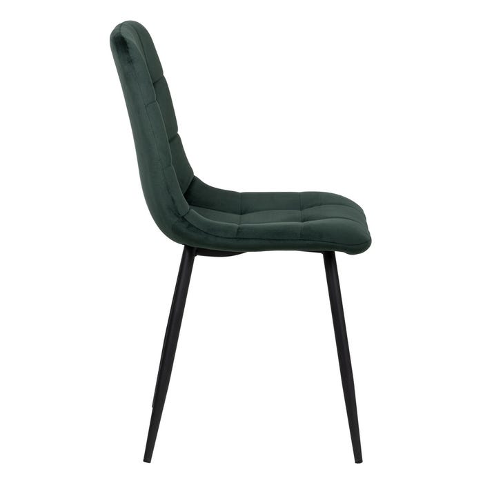 Dark Green Velvet Contract Chair 45 X 51 X 88.50 Cm